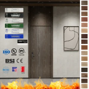 Fire Rated Door by China’s top makers: Premium EN FD60 wood design doors tailored for hospitals and classrooms, delivering safety and timeless style.