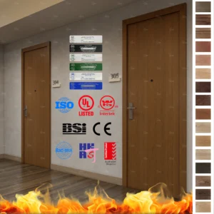 Buy Fire Rated Door for apartment rooms. Luxury wood, custom designs with exceptional fire safety, perfect for modern high-end residences.