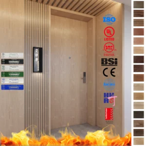 Fire Rated Door - Custom solid wood doors with luxury thermal insulation, designed for hotel rooms. Offering fire safety and sophisticated design.