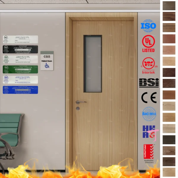 Discover durable AS 60/90-minute fire-rated wood doors for hospital rooms. Certified by Australia and New Zealand standards from China’s trusted supplier.