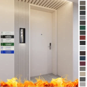 Upgrade interiors with a Fire Rated Door. UL WH solid wood doors offer waterproof, soundproof, and fireproof features for hotels. Durable and expertly crafted.