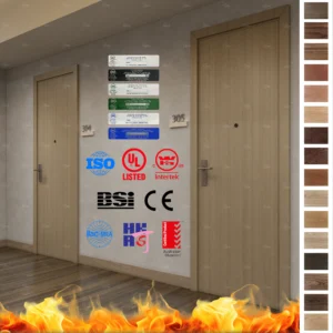 Fire Rated Door for apartments in Saudi Arabia, Qatar & Oman. Premium certified wood interior doors built for safety, durability, and elegance.