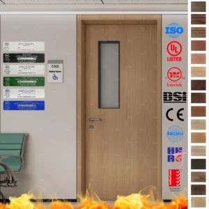 Top-quality soundproof wood doors with fireproof certification. Perfect for hospital interiors and healthcare facilities.