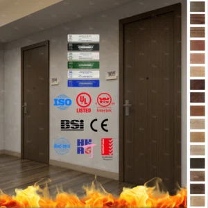 Fire Rated Door designed for apartment rooms, villas, and bedrooms.