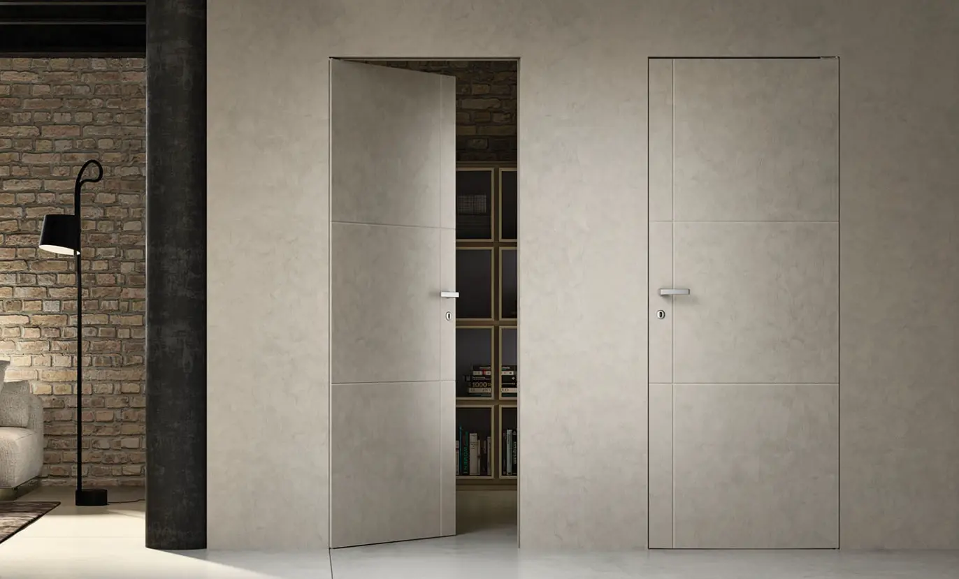 Flat door with contemporary design details, adding sophistication to any room.