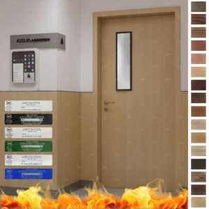 Fire Rated Door EW30-EW90 certified WPC wood doors for schools and classrooms.