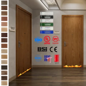 Discover European best-selling modern wooden fire doors with 30/60/90-minute protection.